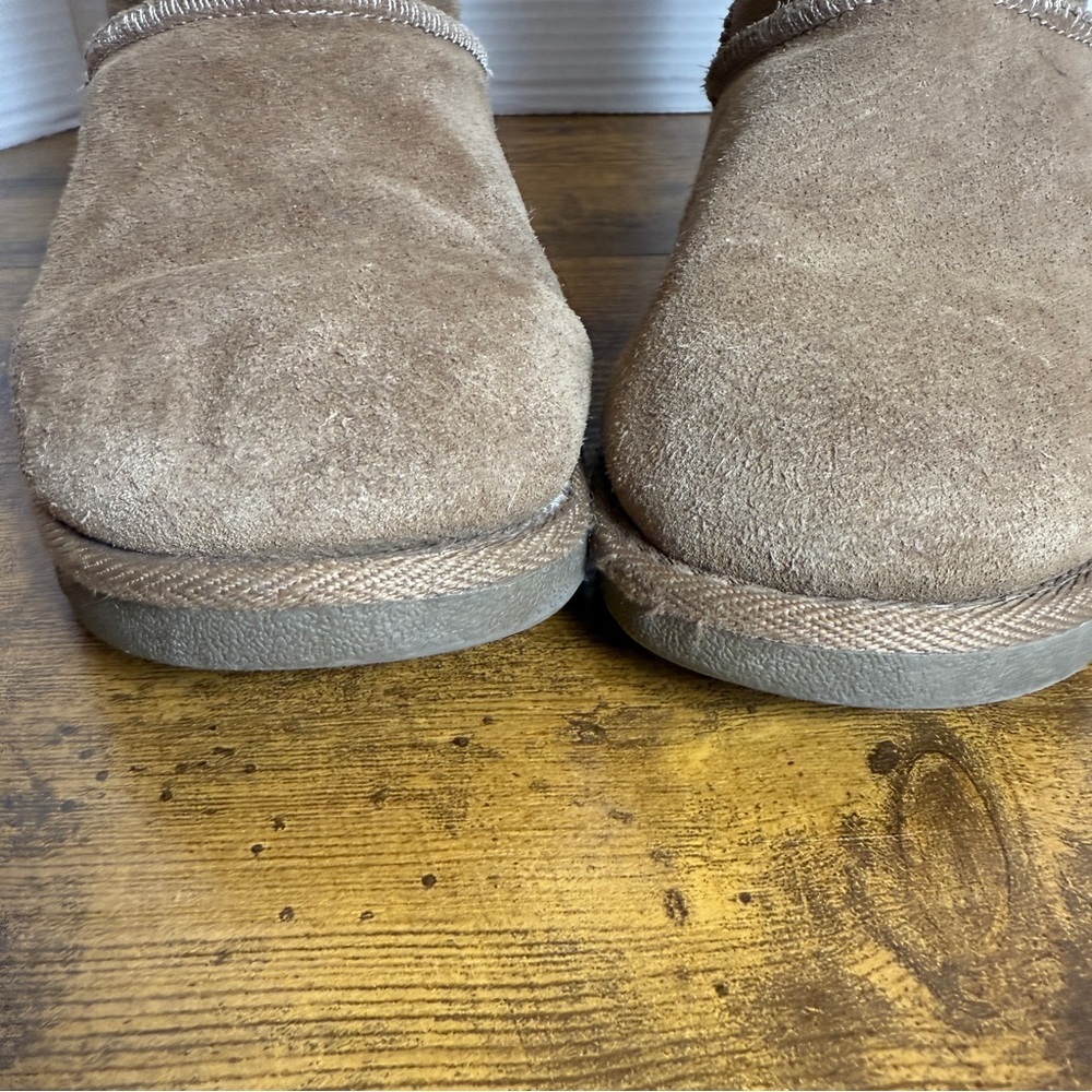 Xhilaration Boots Genuine Suede Tan Faux Fur Lining Women's Size 7 Rubber Sole - Picture 3 of 12